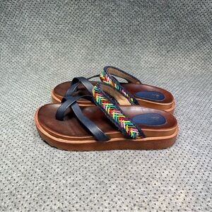 Brisk Platform Leather Sandals Size 8 US 39 UK Women’s